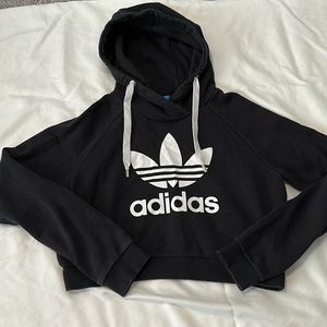 Adidas cropped hoodie sz M